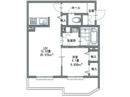 シャーメゾン新大阪ウエスト(1LDK/1階)の間取り写真