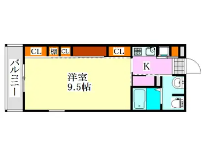 LIVLI・ポンペルモ(1K/2階)の間取り写真