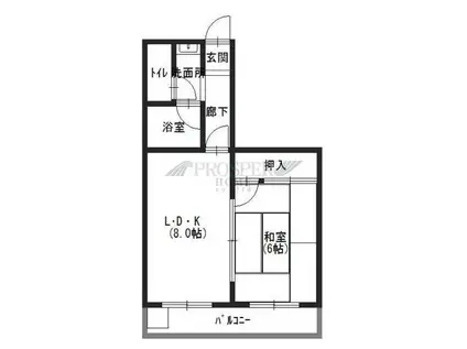 コーポ井上(1LDK/3階)の間取り写真