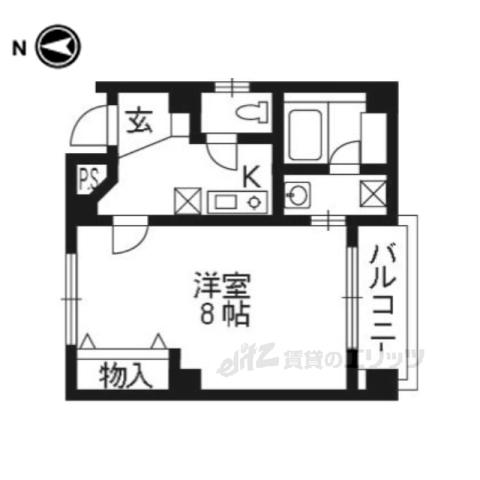 CROSS.BLD(1K/5階)の間取り写真