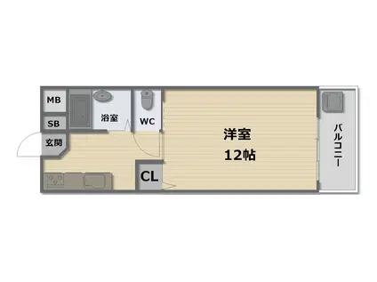 シャトレ和(1K/5階)の間取り写真