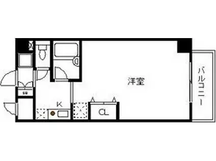 クレールメゾン(ワンルーム/7階)の間取り写真