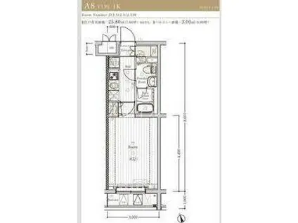 MAXIV川崎ノース(1K/4階)の間取り写真