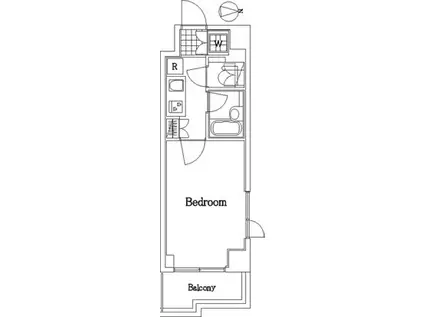ルーブル都立家政弐番館(1K/2階)の間取り写真
