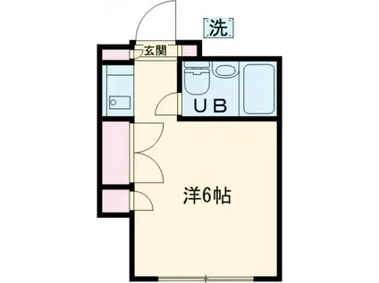 拝島ハイツ(ワンルーム/1階)の間取り写真