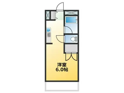 タウンコート末広(ワンルーム/1階)の間取り写真