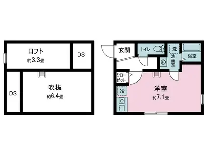 ベステージ大船(ワンルーム/1階)の間取り写真