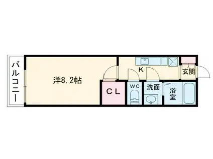エムズ・ルキオラ(1K/2階)の間取り写真
