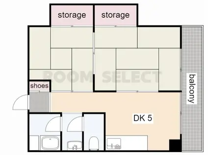 光菱ビル(2K/6階)の間取り写真