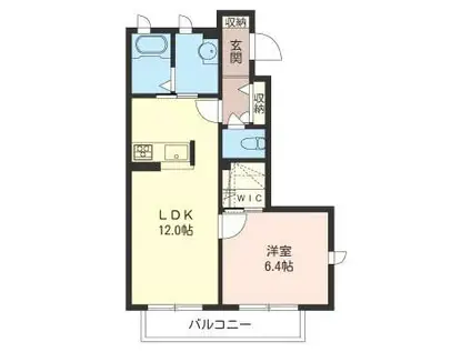 シャーメゾンリッツ(1LDK/1階)の間取り写真