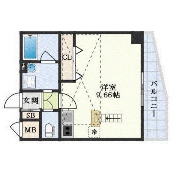 XSELL YAGA(ワンルーム/5階)の間取り写真