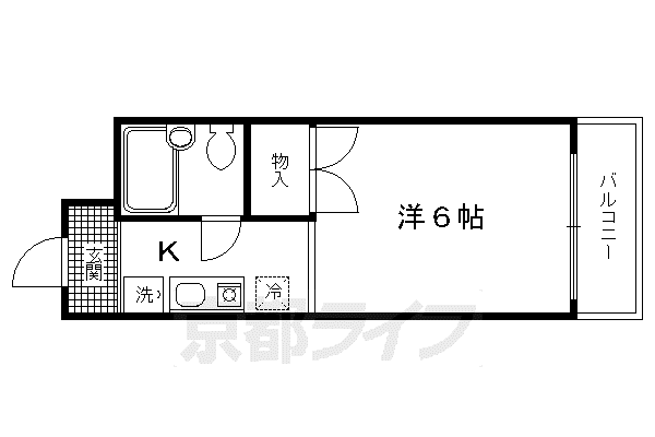 山本マンション(1K/3階)の間取り写真