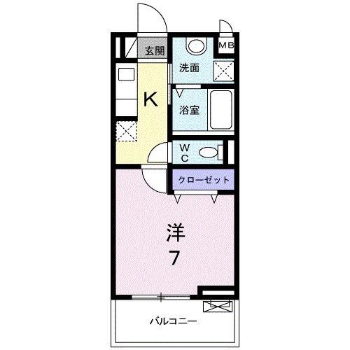 ハーバルハウス(1K/2階)の間取り写真