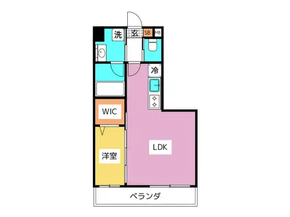 アトリオフラッツ大楠(1LDK/3階)の間取り写真