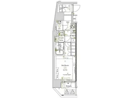 アークマーク巣鴨ステーションII(1K/4階)の間取り写真