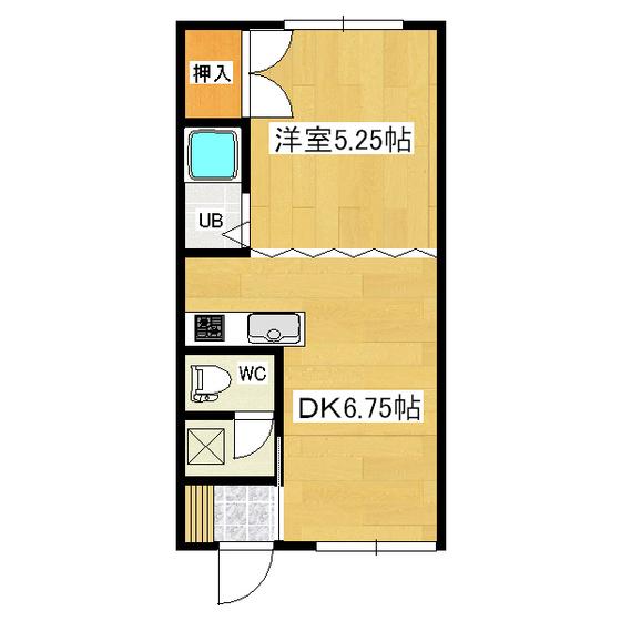 コーポ中村(1DK/2階)の間取り写真