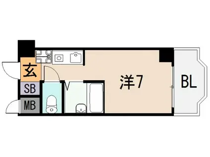 シティパーク菱屋西(ワンルーム/3階)の間取り写真