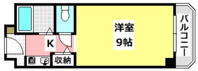 ドムス小野原(1K/3階)の間取り写真