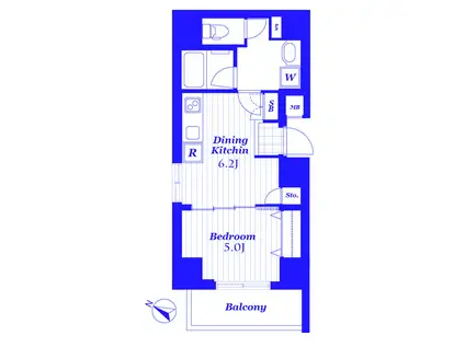 日神デュオステージ北浦和(1DK/9階)の間取り写真