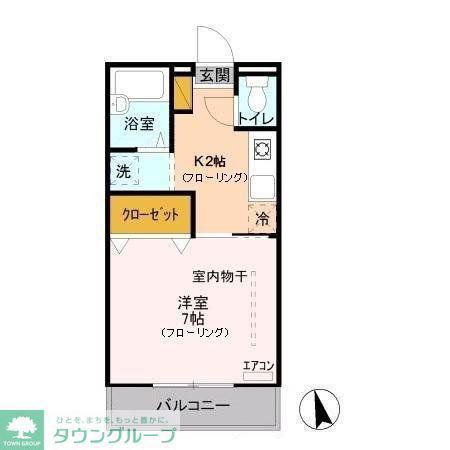 パセオ浦和(1K/3階)の間取り写真