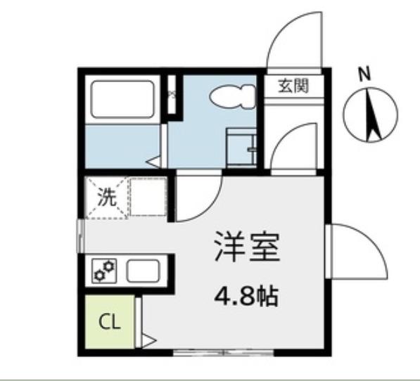 SEASONS RESIDENCE四谷三丁目(1K/4階)の間取り写真