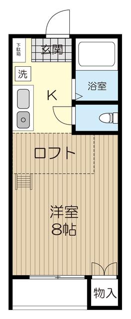 パークプレイス(ワンルーム/1階)の間取り写真