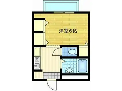 第44長栄ロイヤルコーポ瀬田(1K/3階)の間取り写真