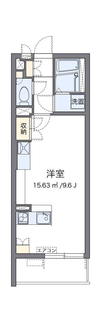 レオネクストエクセルアサヒVI(ワンルーム/4階)の間取り写真
