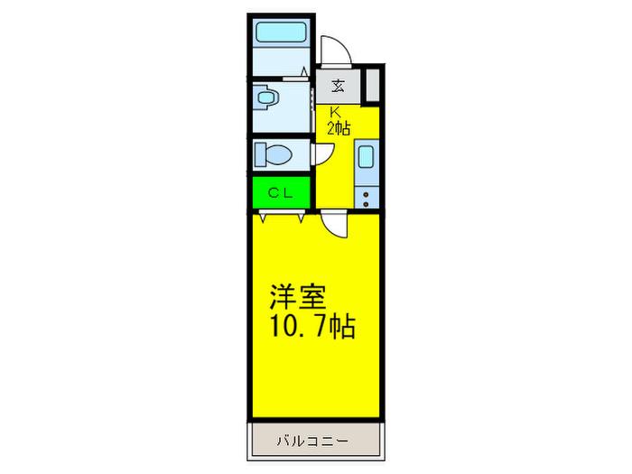 フジパレス北加賀屋III(1K/1階)の間取り写真