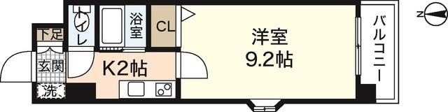 パラーシオ(1K/7階)の間取り写真