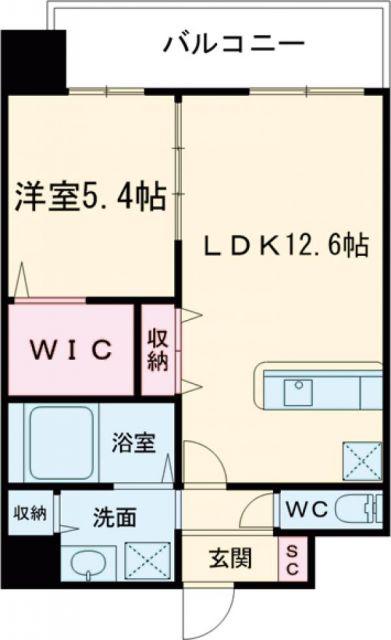 RISO CORE(1LDK/11階)の間取り写真