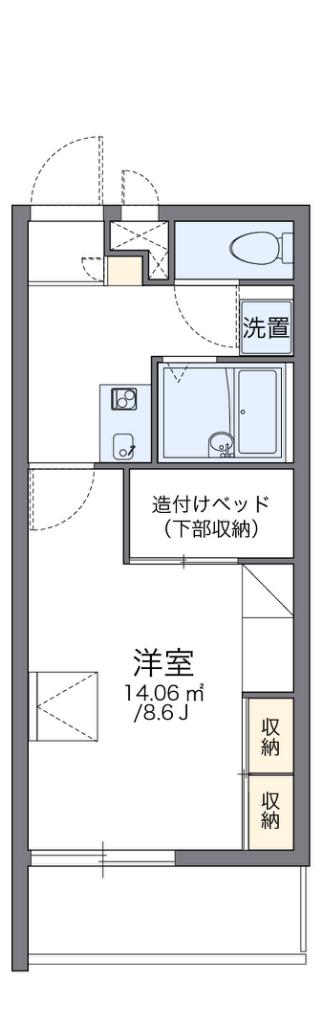 レオパレスフォレスト錦(1K/3階)の間取り写真