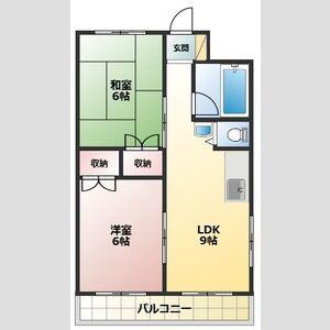 清風マンション(2LDK/3階)の間取り写真
