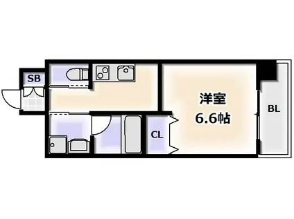 フェアリコートあびこ(1K/3階)の間取り写真