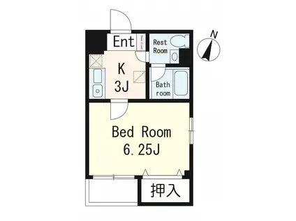 WING尾(1K/5階)の間取り写真