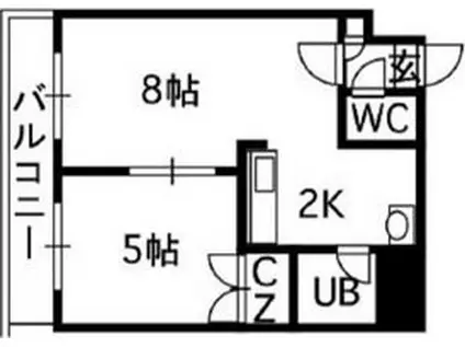 セントポーリア弐番館(1LDK/3階)の間取り写真