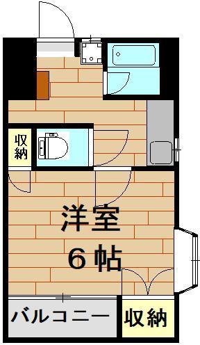 ウェーブ(1K/2階)の間取り写真