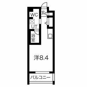 スパシエ大倉山(ワンルーム/5階)の間取り写真