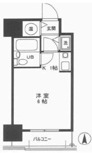 ハイネス要町(ワンルーム/2階)の間取り写真