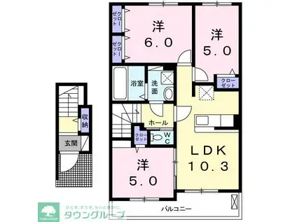 ベルコスタ(3LDK/2階)の間取り写真