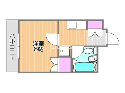 ジェントリィ田ノ上(1K/4階)の間取り写真