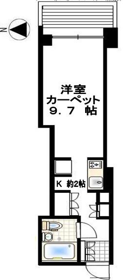 六本木ヒルズレジデンス D棟 東京タワービュー(1K/4階)の間取り写真