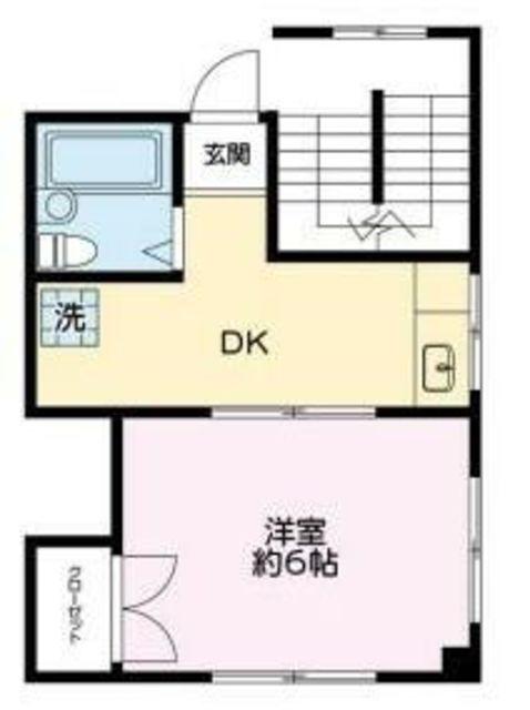 オオタケビル(1K/3階)の間取り写真