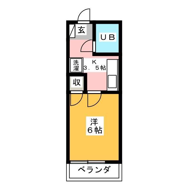 ハイツ小川(1K/2階)の間取り写真