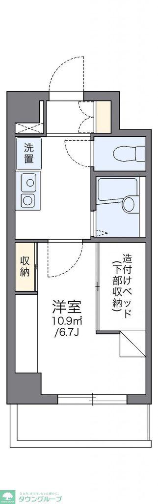 レオパレス宇田川町マンション(1K/4階)の間取り写真