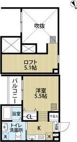 SOFITEL鶴里(1K/1階)の間取り写真