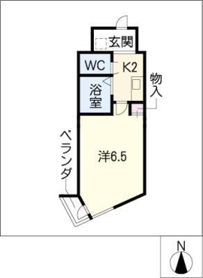 サンパーク丸の内(1K/12階)の間取り写真