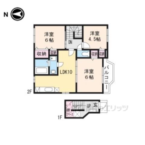 フロレスタ2(3LDK/2階)の間取り写真