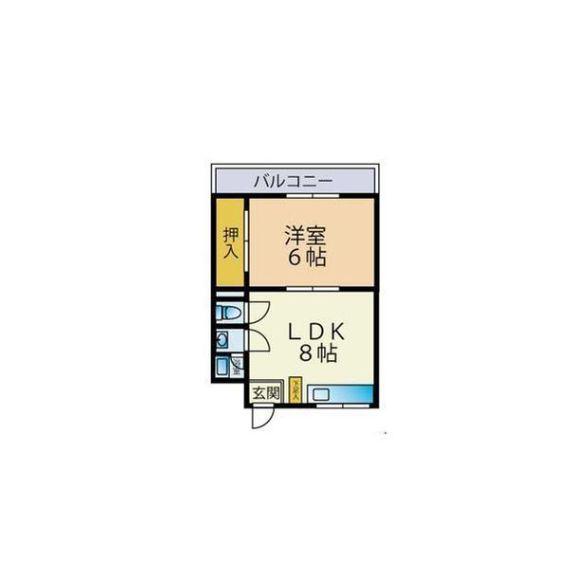 フォロ塩原(1DK/2階)の間取り写真