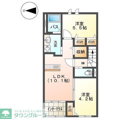 グランテージ真田(2LDK/2階)の間取り写真